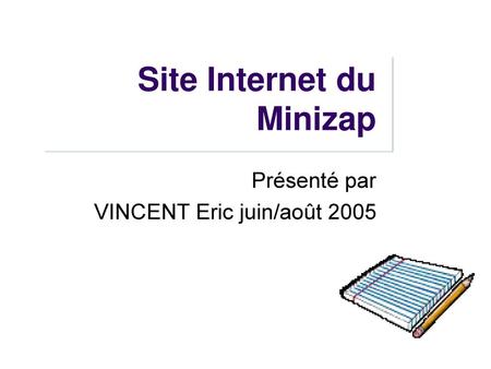 Site Internet du Minizap