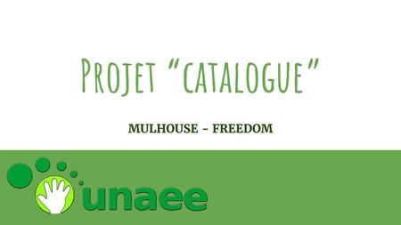 Projet “catalogue” MULHOUSE - FREEDOM.