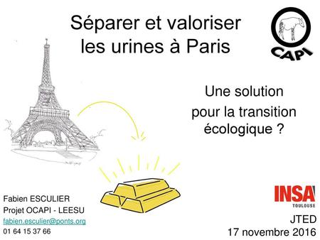 Séparer et valoriser les urines à Paris