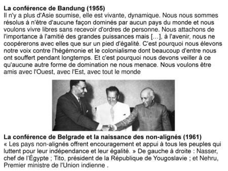 La conférence de Bandung (1955)