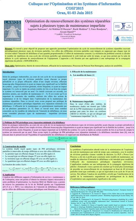 Colloque sur l'Optimisation et les Systèmes d'Information