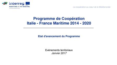 Programme de Coopération Italie - France Maritime