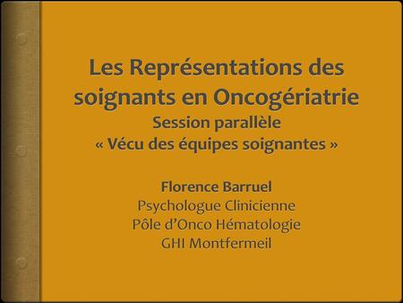 Florence Barruel Psychologue Clinicienne Pôle d’Onco Hématologie