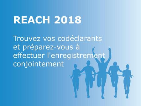 REACH 2018 Trouvez vos codéclarants et préparez-vous à effectuer l'enregistrement conjointement.