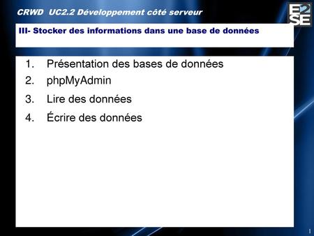 I- ANALYSE DU BESOIN / Plan