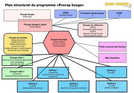 Plan structurel du programme «Procap bouge»