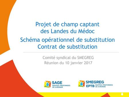 Comité syndical du SMEGREG Réunion du 10 janvier 2017