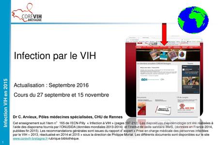 Infection par le VIH Actualisation : Septembre 2016