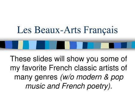 Les Beaux-Arts Français