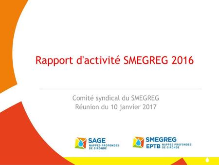 Rapport d'activité SMEGREG 2016