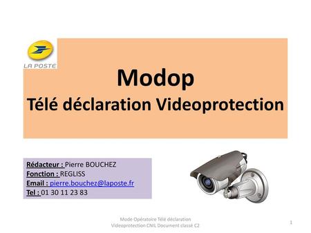 Modop Télé déclaration Videoprotection