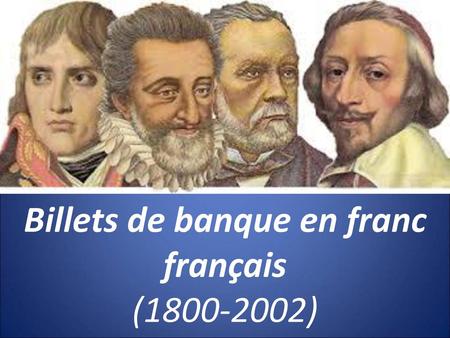 Billets de banque en franc français ( )