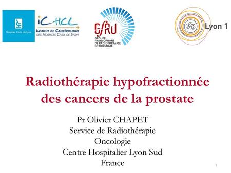 Radiothérapie hypofractionnée des cancers de la prostate