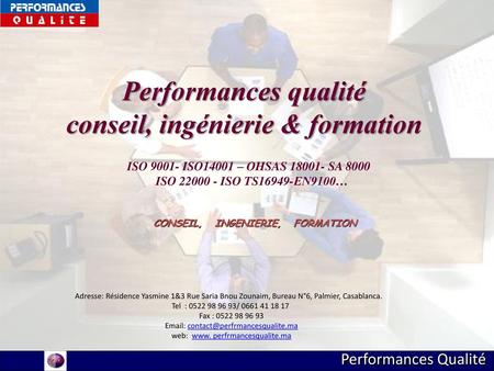 Performances qualité conseil, ingénierie & formation