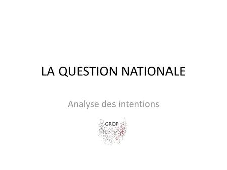 Analyse des intentions