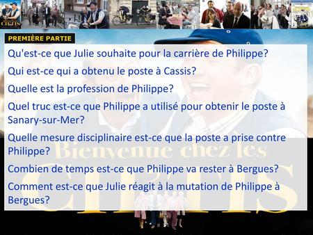 Qu'est-ce que Julie souhaite pour la carrière de Philippe?