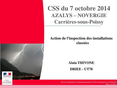 CSS du 7 octobre 2014 AZALYS – NOVERGIE Carrières-sous-Poissy