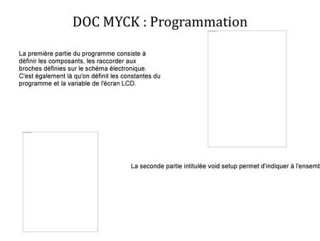 DOC MYCK : Programmation