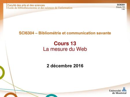 27/01/2018 École de bibliothéconomie et des sciences de l'information