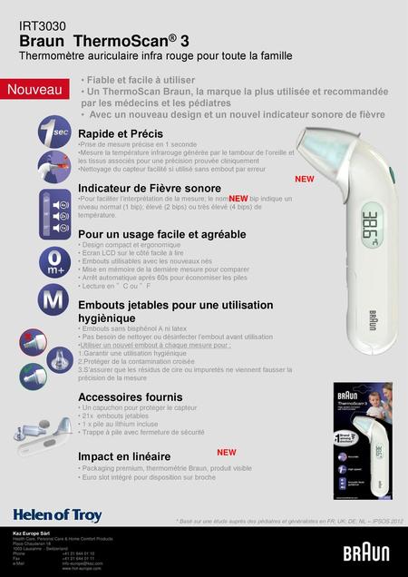 Braun ThermoScan® 3 Nouveau IRT3030