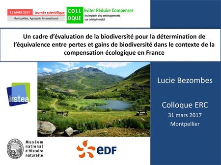 Lucie Bezombes Colloque ERC 31 mars 2017 Montpellier