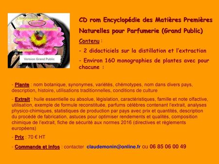 CD rom Encyclopédie des Matières Premières