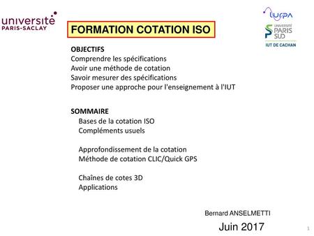 FORMATION COTATION ISO