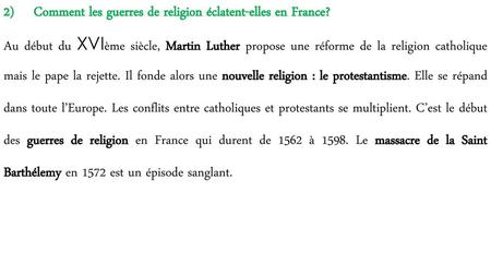 Comment les guerres de religion éclatent-elles en France?