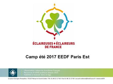 Camp été 2017 EEDF Paris Est.