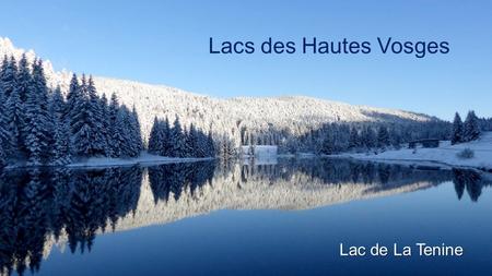 Lacs des Hautes Vosges Lac de La Tenine Lac de Lispach.