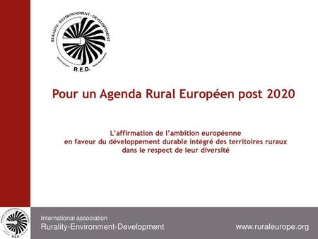 Pour un Agenda Rural Européen post 2020