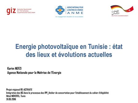 Perspectives de Développement des Energies Renouvelables en Tunisie