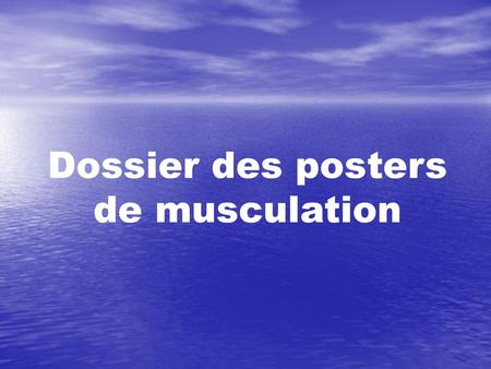 Dossier des posters de musculation.