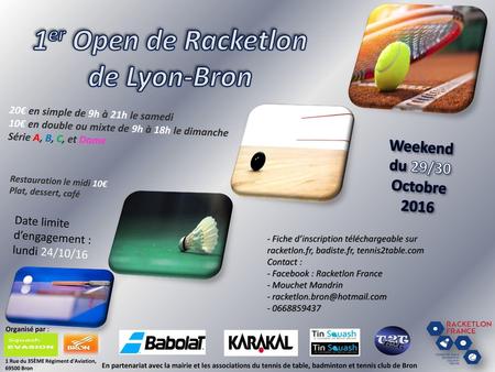 1er Open de Racketlon de Lyon-Bron