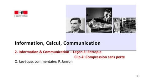 Information, Calcul, Communication