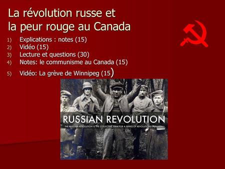 La révolution russe et la peur rouge au Canada