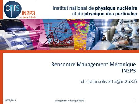 Rencontre Management Mécanique IN2P3