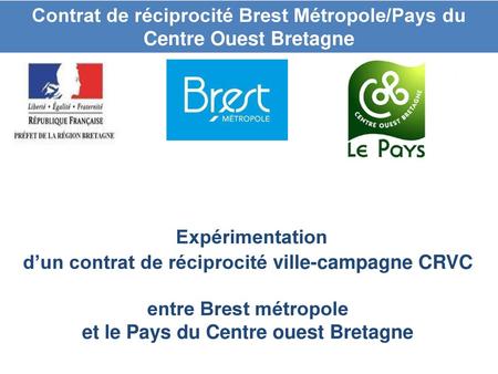 Contrat de réciprocité Brest Métropole/Pays du Centre Ouest Bretagne