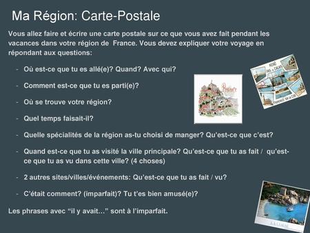 Ma Région: Carte-Postale