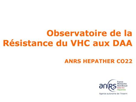 Observatoire de la Résistance du VHC aux DAA