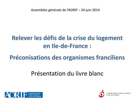 Présentation du livre blanc