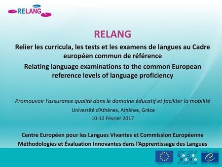 Centre Européen pour les Langues Vivantes et Commission Européenne