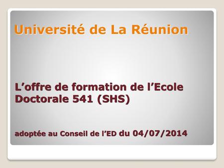 Université de La Réunion