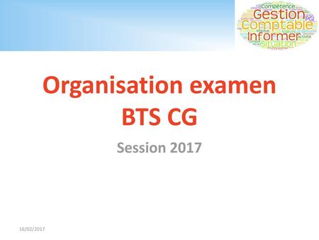 Organisation examen BTS CG