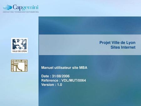 Projet Ville de Lyon Sites Internet