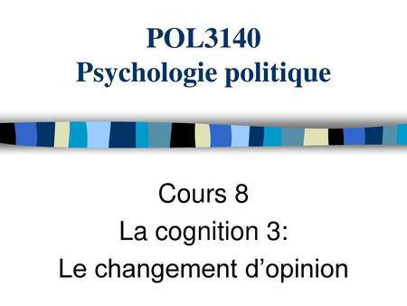 POL3140 Psychologie politique