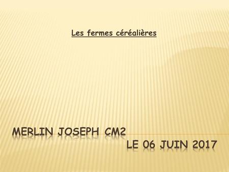 Merlin Joseph CM2 le 06 juin 2017