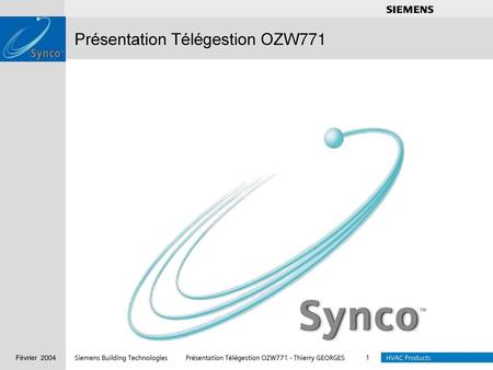 Présentation Télégestion OZW771