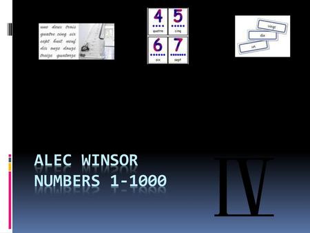 Alec Winsor Numbers 1-1000.