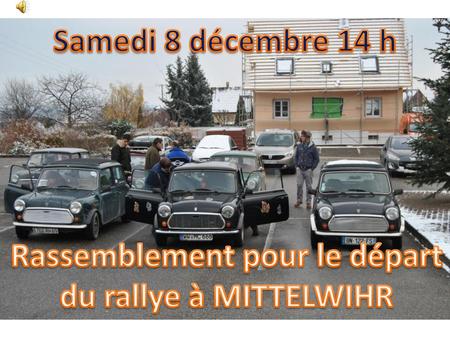 Rassemblement pour le départ du rallye à MITTELWIHR